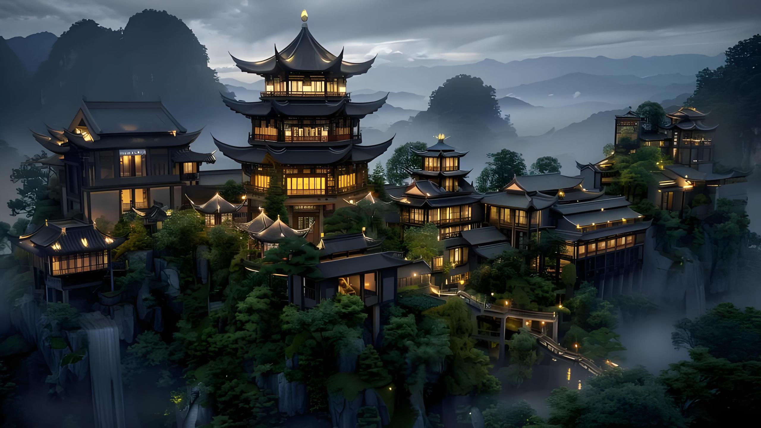 古建筑夜间