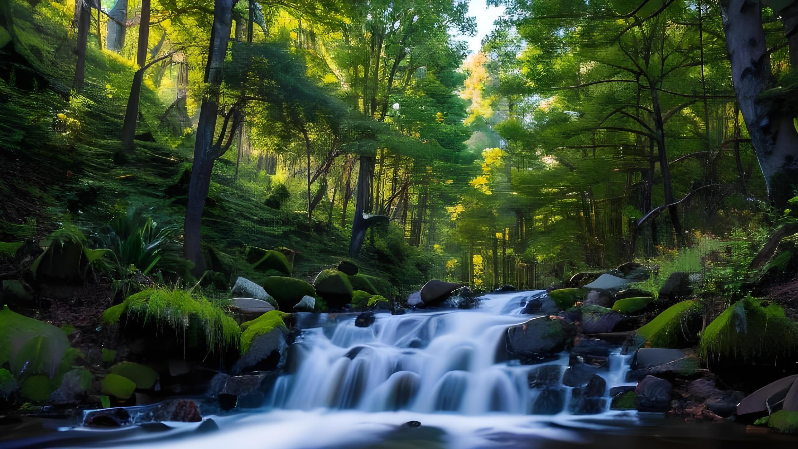 山间流水